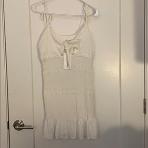 Tie top white dress